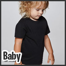 Camiseta para serigrafía en talla bebé modelo Baby