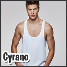 Camiseta tirantes para serigrafía modelo Cyrano