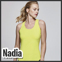 Camiseta de tirantes deportiva de mujer para serigrafía modelo Nadia