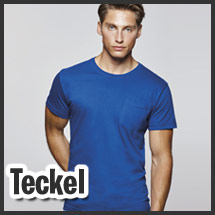 Camiseta de manga corta con bolsillo para vestuario laboral personalizable por serigrafía modelo Teckel