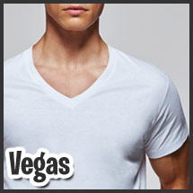 Camiseta con cuello de pico para serigrafía modelo Vegas