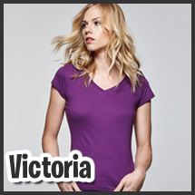 Camiseta de mujer para serigrafía modelo Victoria
