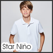 Polo para serigrafía personalizada modelo Star Niño