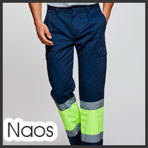 Pantalón de trabajo multibolsillos para vestuario laboral de alta visibilidad modelo Naos